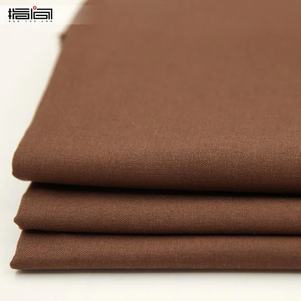 Genuine Maxbell Solid Color Cotton Fabric Handmade Sewing Craft Patchwork Cotton Linen Brown Quality