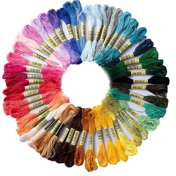 Modern Maxbell Premium Rainbow Color Embroidery Floss Cross Stitch Threads Long-Lasting
