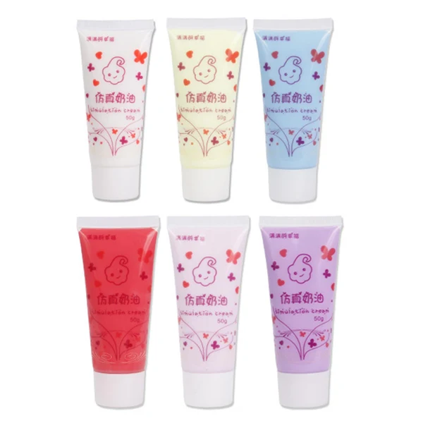 Dependable Maxbell 6Pcs Simulation Whipped Cream Glue DIY Phone Case Making Cream Clay Glues Style A Reliable