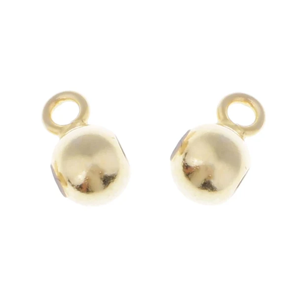 Relaxed Maxbell 2Pc S925 Sterling Silver Round Ball Beads for DIY Jewelry Makings Crafts 3mm Flexible