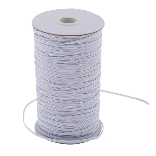 Trendy Maxbell 182m Elastic Stretch Cord for Clothes Dress Sport Pants Sewing Trim White Reliable