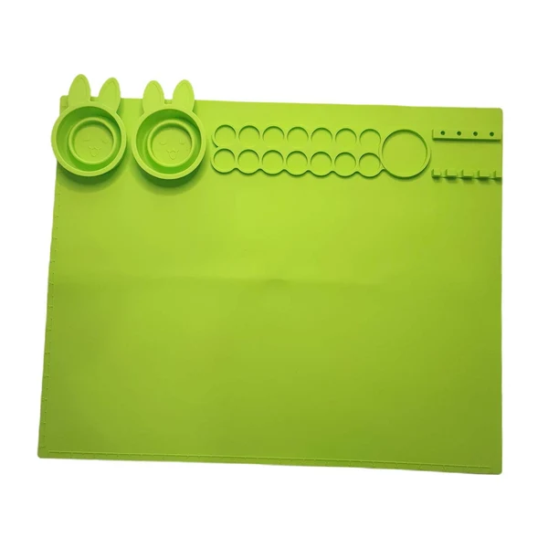 Detailed Maxbell Silicone Craft Mat for Watercolor Kids Painting Art Jewelry Necklace Making green Reusable