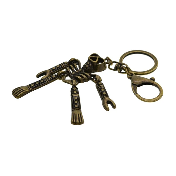 High-Performance Maxbell Skeleton Skull Pendant Lobster Swirl Carabiner Keychains Keyring bronze Functional