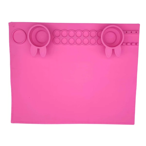 Top-Quality Maxbell Silicone Craft Mat for Watercolor Kids Painting Art Jewelry Necklace Making pink Elite