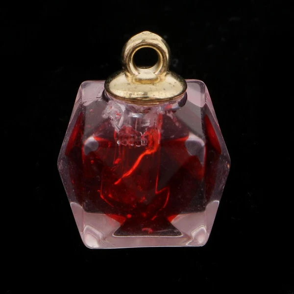 Solid Maxbell 10x Clear Resin Polygon Crystal Pendants Jewelry Making Charms red Convenient