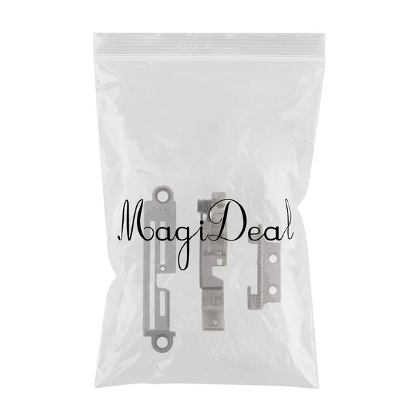 Modern Maxbell Iron Needle Plate Feed Dog Set with Foot for Overlock Sewing Machine 1-8 Recyclable