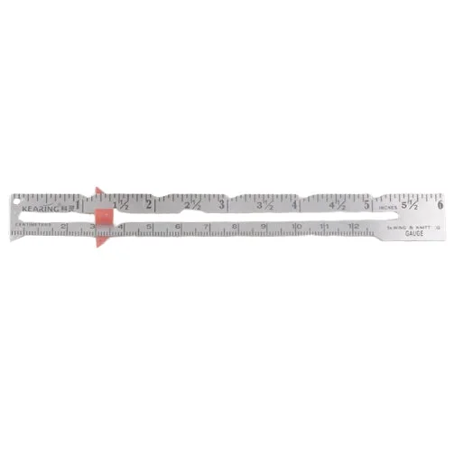 Elite Maxbell Metal Sewing and Knitting Gauge Garment Pattern Dress Making Ruler Unique