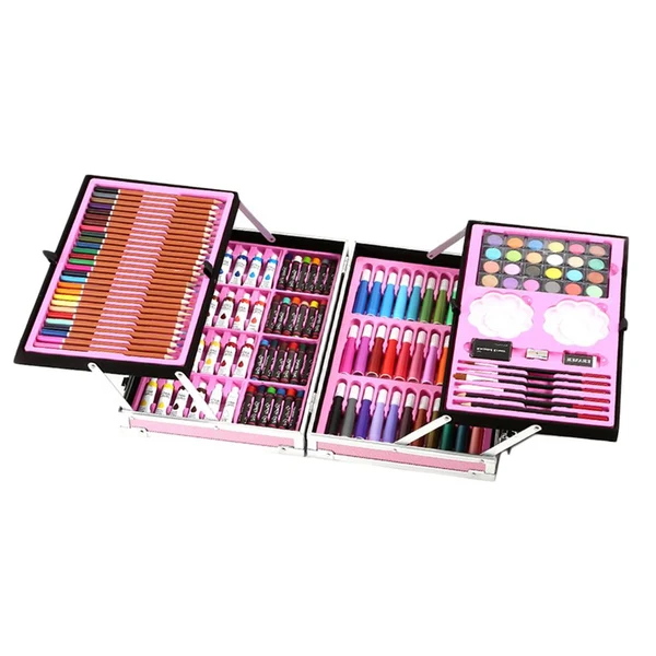 Flexible Maxbell 145Pcs Painting Art Box Set Watercolor Marker Paintbrush Students Drawing Crafted