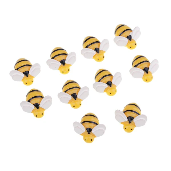 Natural Maxbell 10 Pieces Bee Shape Resin Flatback Embellishment DIY Phone Case Decoration L Sustainable