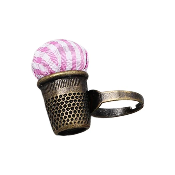 Consistent Maxbell Pin Cushion Ring Metal Thimble Pin Holder for Needlework Knitting Stitchwork C Healthy