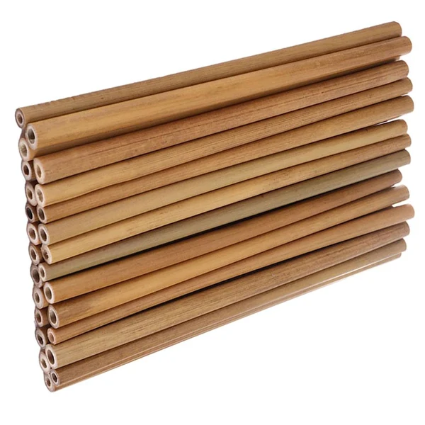 High-End Maxbell 30Pack Natural Bamboo Drinking Straws - Eco-Friendly Reusable Bamboo Straws Certified