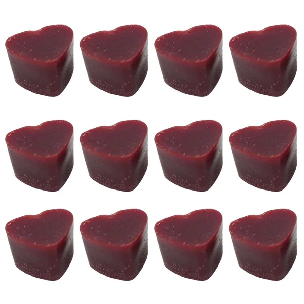 Prestigious Maxbell 12x Heart Shaped Candle Wax Dyes Soy Wax for Candle Handmade Supplies Red Reusable