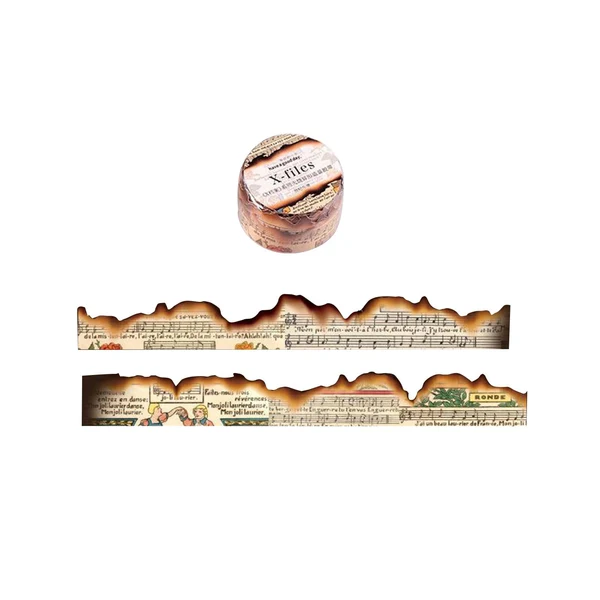 High-Performance Maxbell Old Burned Washi Tape DIY Scrapbook Stationery Decors Masking Tape Aesthetic Style D Relaxed