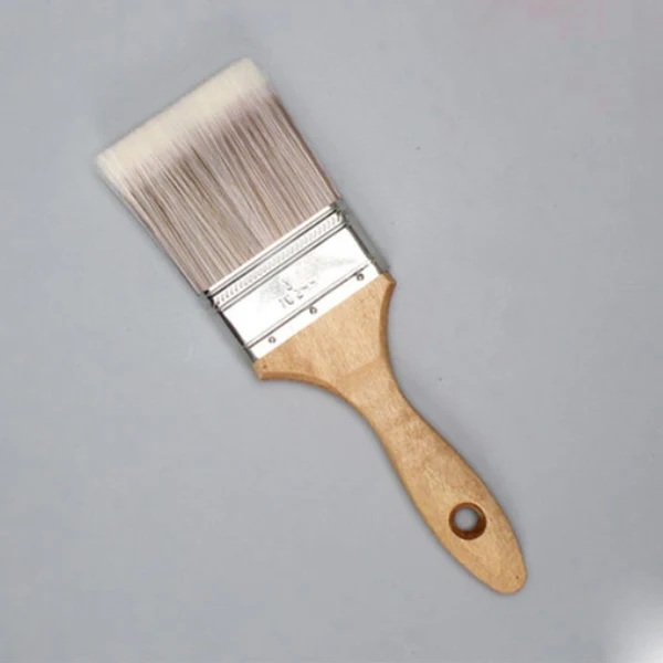Exceptional Maxbell Wooden Handle Flat Head Brushes Reusable DIY Wall Decorating Brush 3inch Convenient