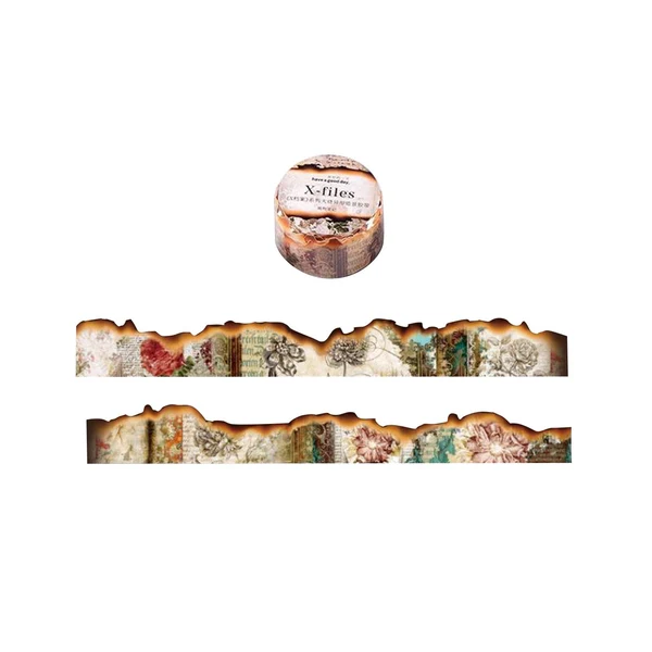 Minimalist Maxbell Old Burned Washi Tape DIY Scrapbook Stationery Decors Masking Tape Aesthetic Style H Practical