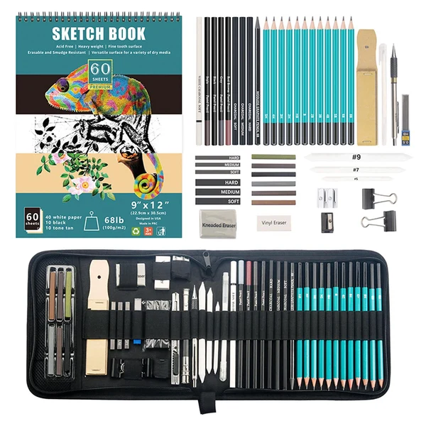 Selected Maxbell 12x Sketching Drawing Set Charcoal Pencils Art Tools Graphite Eraser Kids Reliable