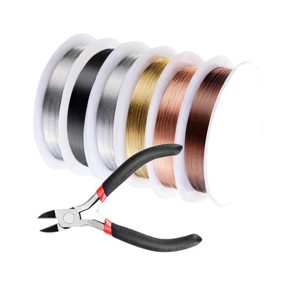Elite Maxbell 6x 0.5 mm Copper Craft Wire for Jewelry Making Floral Wrapping Wire Artistic Carefully Designed