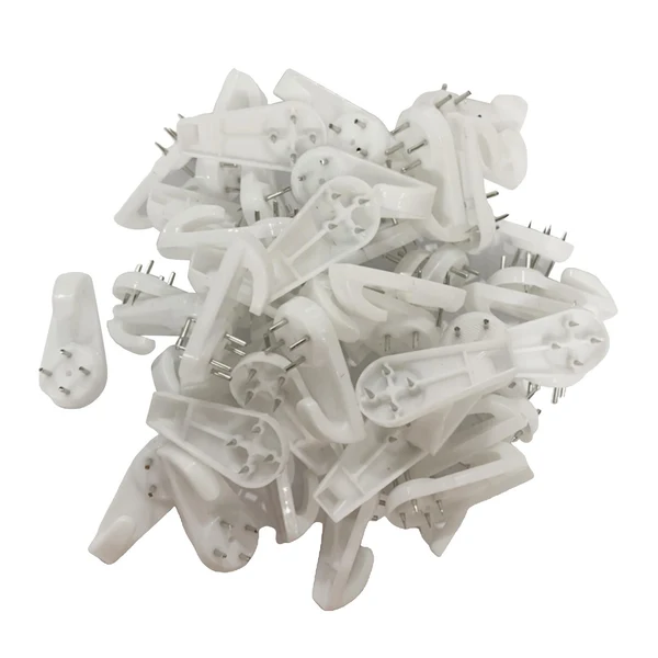 Authentic Maxbell 50Pcs Heavy Duty Plastic Hard Wall Hooks Photo Picture Frame Hanging 20x40mm Responsible