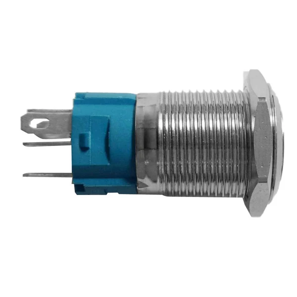 Organic Maxbell 220V LED 16mm Self-lock Push Button Switch IP65 with Wire Connector Yellow Secure
