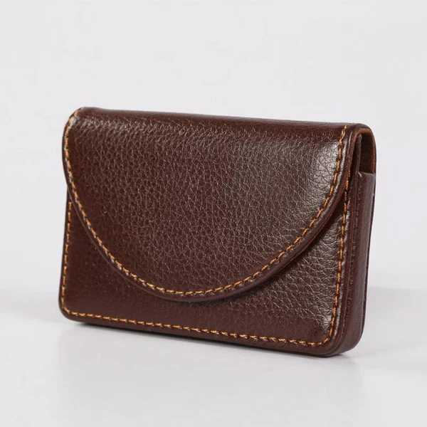 Elite Maxbell Portable PU Leather Business Cards Holder Name Card Storage Cardcase Coffee Smart