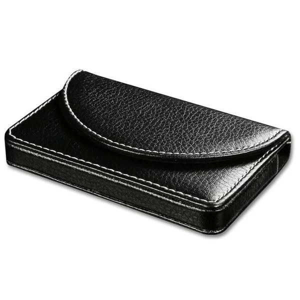 Next-Generation Maxbell Portable PU Leather Business Cards Holder Name Card Storage Cardcase Black Pure