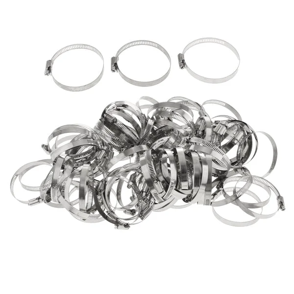Verified Maxbell 100Pcs Adjustable Stainless Steel Worm Gear Hose Clamp Clip Fastener 64-76mm Powerful