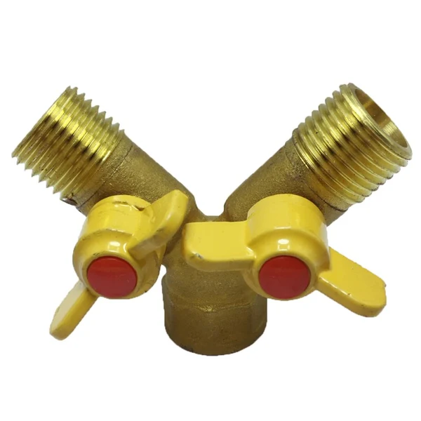 Efficient Maxbell External tooth pagoda joint butterfly handle ball valve 4 points Y type one inner wire two outer wire ball valve Next-Generation