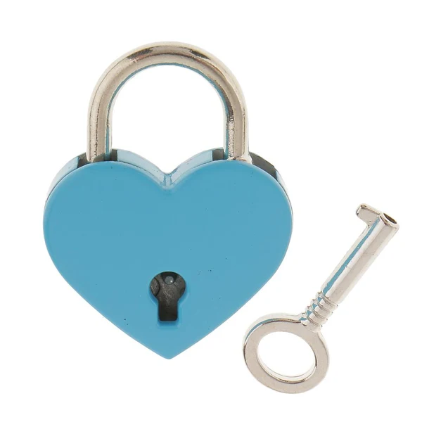 Quality Maxbell Mini Heart Shaped Padlock with Key Travel Luggage Suitcase Safety Lock Set - Blue M Exceptional