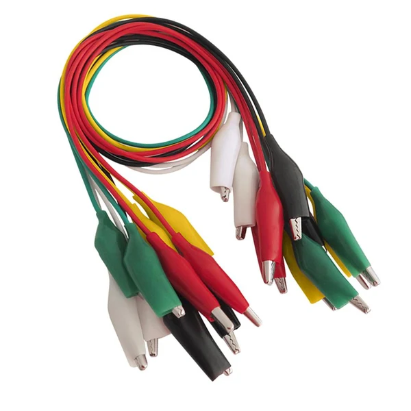 Original Design Maxbell 10 PCS Set 19'' Double-ended Alligator Clips Wire Crocodile Clips Cable Long-Lasting