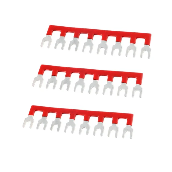 Healthy Maxbell 3Pcs TB2508 8P Fork Terminal Strip Cable Connector Red 600V 25A Efficient