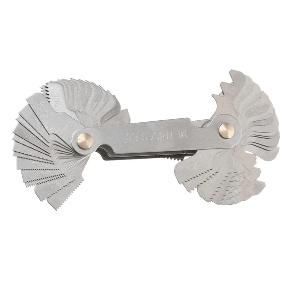 Fine Crafted Maxbell 55 Whitworth 60 Metric Thread Pitch Gauge Checker Measuring for External Internal Threads Stainless Steel Handy Advanced