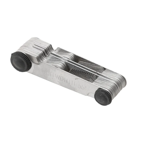 Premium Material Maxbell 55 Whitworth 60 Metric US Thread Pitch Gauge Checker Measuring for External Internal Threads Stainless Steel Handy High-End