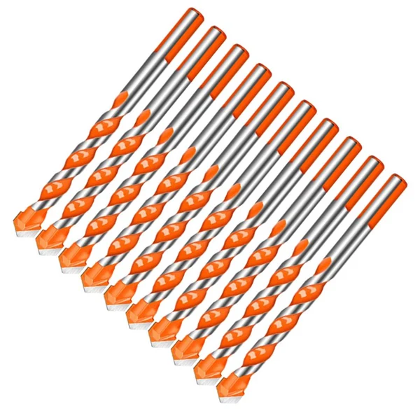 High-Quality Maxbell 10 Pack HSS Straight Shank Coated Triangle Twist Spiral Drill Bit Set 10mm Optimized