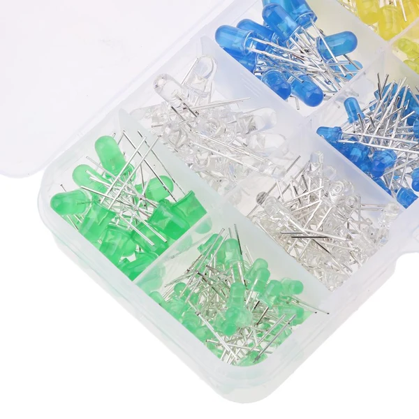 Fast Maxbell 300pcs 3mm 5mm LED Light Emitting Diodes 2Pin Diffused Assorted LED Kit Super Bright Electronic Parts for Arduino and DIY 5 Mixed Colors Sets Contemporary