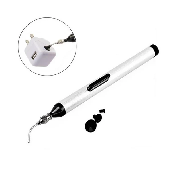 Carefully Designed Maxbell Silver Vacuum Sucking Pen IC SMD Easy Picker Up 3 Suction Headers Hand Tool Trusted