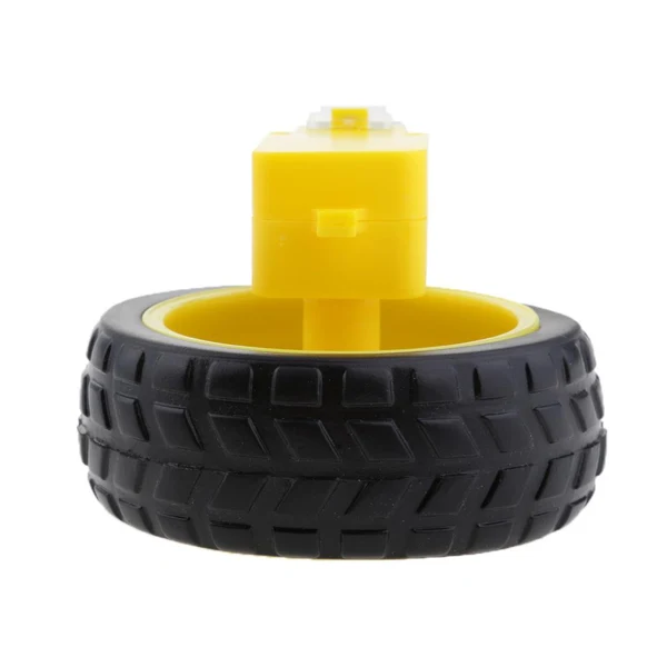 Minimalist Maxbell 1 Piece DC Gear Motor and Tire Wheel for DC 3V-6V Arduino Smart Car Robot Projects Yellow for Smart Car Robot Arduino Fast