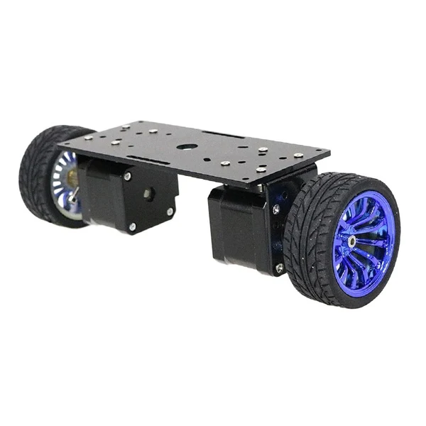 Flexible Maxbell 42 Stepper Motor 65mm Double-Wheeled Robot Balancing Vehicle Chassis Blue Modern