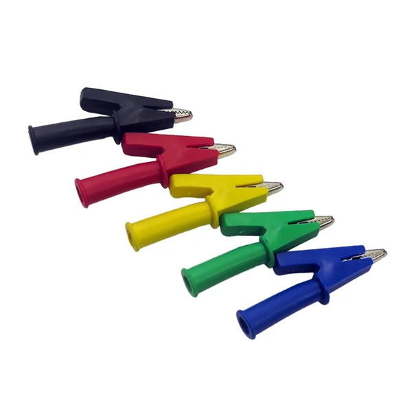Breathable Maxbell 10PCS Multimeter Test Probes Crocodile Alligator Clips For 4mm Banana Plugs for Battery Chargers Solar Panel Electric Fence Flexible