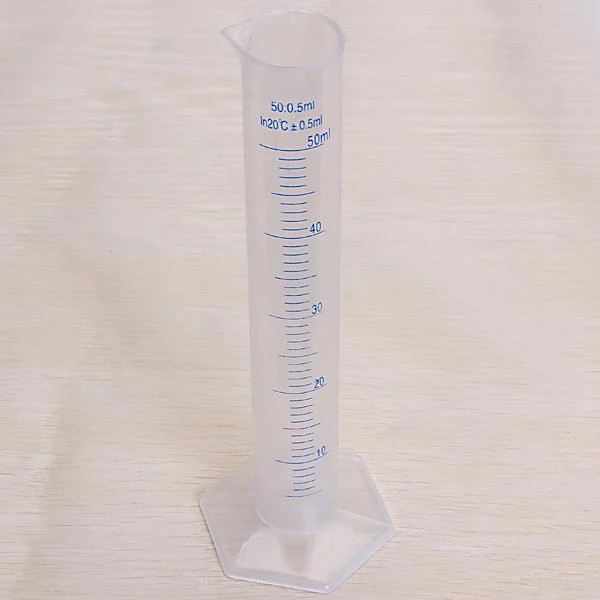 Flexible Maxbell 50ml Transparent Plastic Graduated Cylinder Breathable