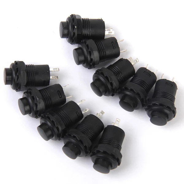 Comfortable Maxbell 10 x Car Boat Locking Dash OFF-ON Push Button Switch Black Healthy