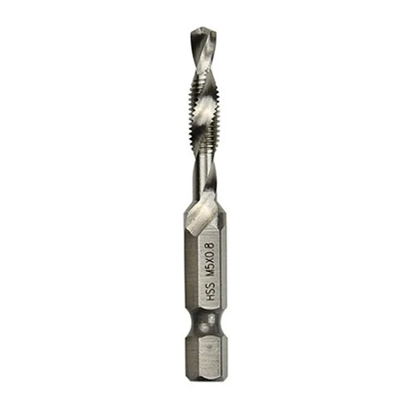 Crafted Maxbell Hand Tap Drill Bits M3 M4 M5 M6 M8 M10 Metalworking Tools M5x0.8mm Silver Responsible