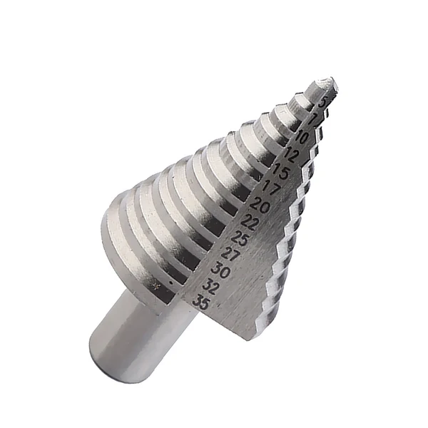 Breathable Maxbell 5-35mm Titanium Step Drill Bit HSS Cone Triangular Shank Hole Cutter Tool Professional