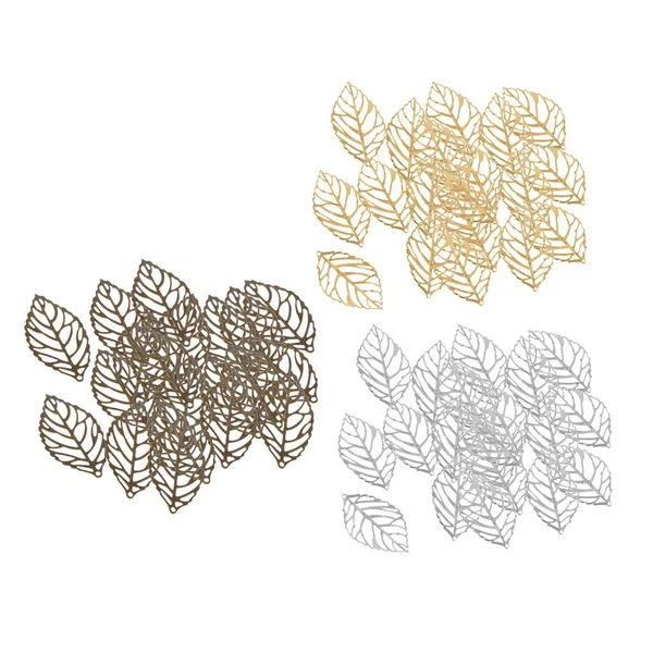 Relaxed Maxbell 30Pcs Tibetan Silver Leaf Charms Pendants DIY earring hair accessory gold Minimalist