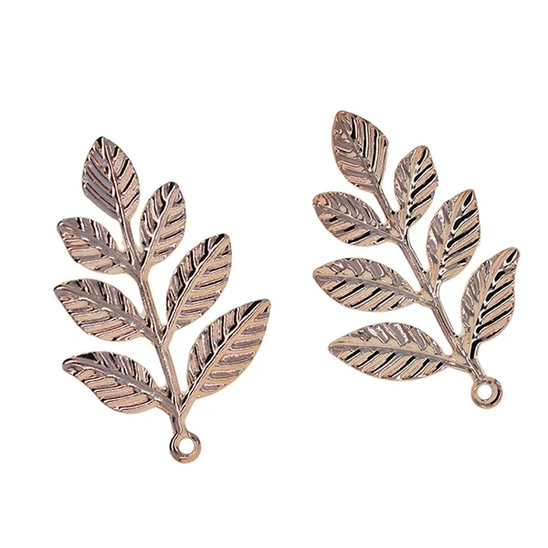 High-Grade Maxbell 30Pcs Assorted Color Leaf Branches Charms Pendants Jewelry Making Findings Premium Material