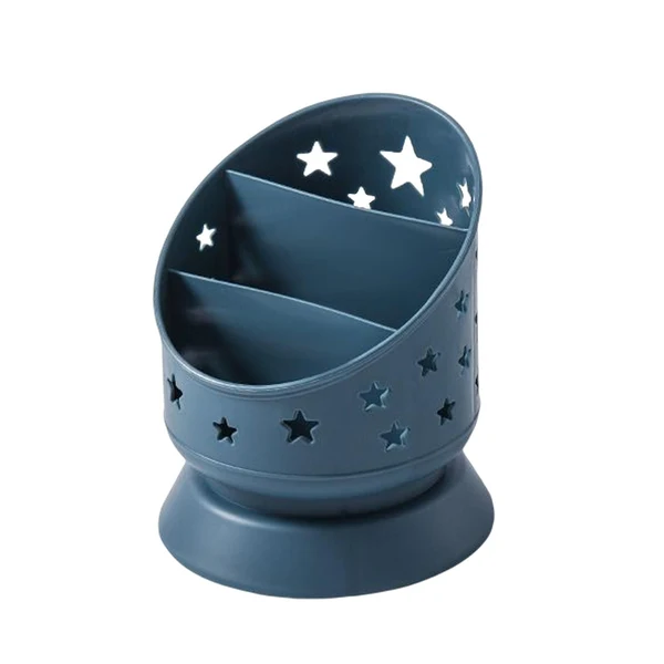 Stylish Maxbell Desk Pencil Pen Holder Makeup Brush Bucket Multipurpose for Office Bedroom Blue Durable