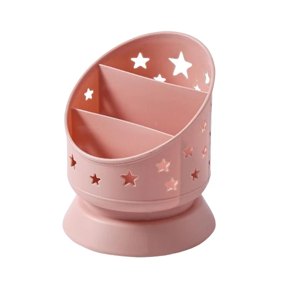 Trendy Maxbell Desk Pencil Pen Holder Makeup Brush Bucket Multipurpose for Office Bedroom Pink Reusable