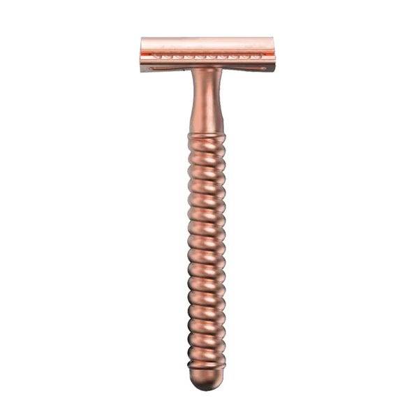 Next-Generation Maxbell Metal Safety Razor Double Sided Premium One Single Travel Rose Golden Verified