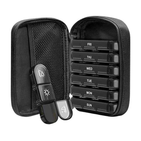 Convenient Maxbell Portable Pill Cases with 7 Individual Pill Boxes 21 Grid Sealing Design Practical