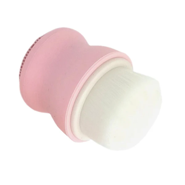 Lightweight Maxbell Manual Face Washing Brush Soft Bristle and Exfoliating Silicone Pad Pink Enhanced