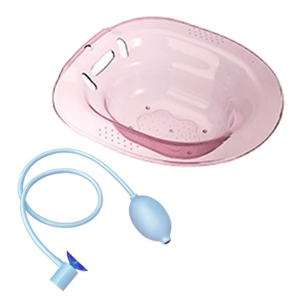 Convenient Maxbell Sitz Bath Tub for Toilet Seat with Flusher Hose for Feminine Cleansing Red Smart